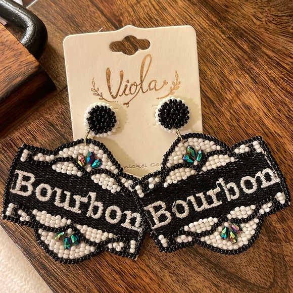 Viola Jewelry Statement Earrings Bourbon Street Seed Bead Post Back